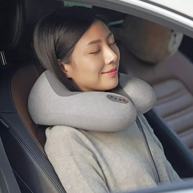 Дорожная подушка Momoda Massage Hot Pillow (Grey/Серый) - 3