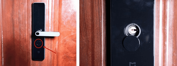 Отверстие для обычного ключа в дверном замке Xiaomi